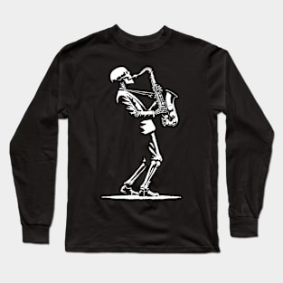 death plays saxophone Long Sleeve T-Shirt